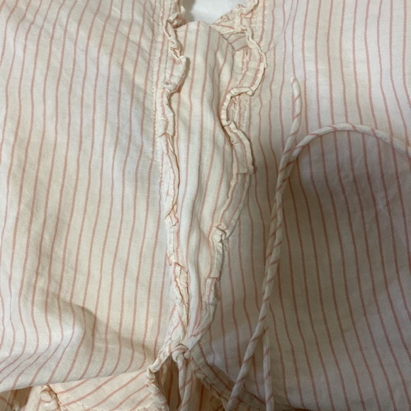 Madewell Crop Top Peach/Pink Mini Stripe - Picture 6 of 8
